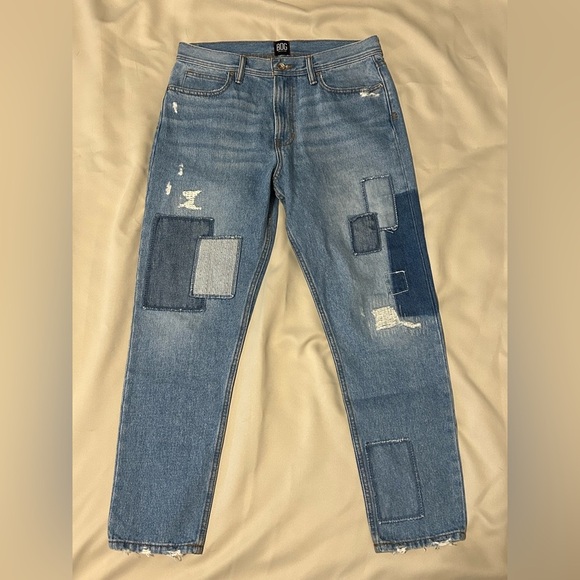 Men’s BDG Dad Jean Medium Wash Patchwork - 32x32 - Picture 3 of 10